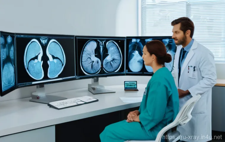 방사선사 실습 병원 선택 팁 - **Prompt: "An inspiring and warm scene depicting an experienced male radiologist, in his 50s with a ... 방사선사 실습 병원 선택 팁 - **Prompt: "An inspiring and warm scene depicting an experienced male radiologist, in his 50s with a ...